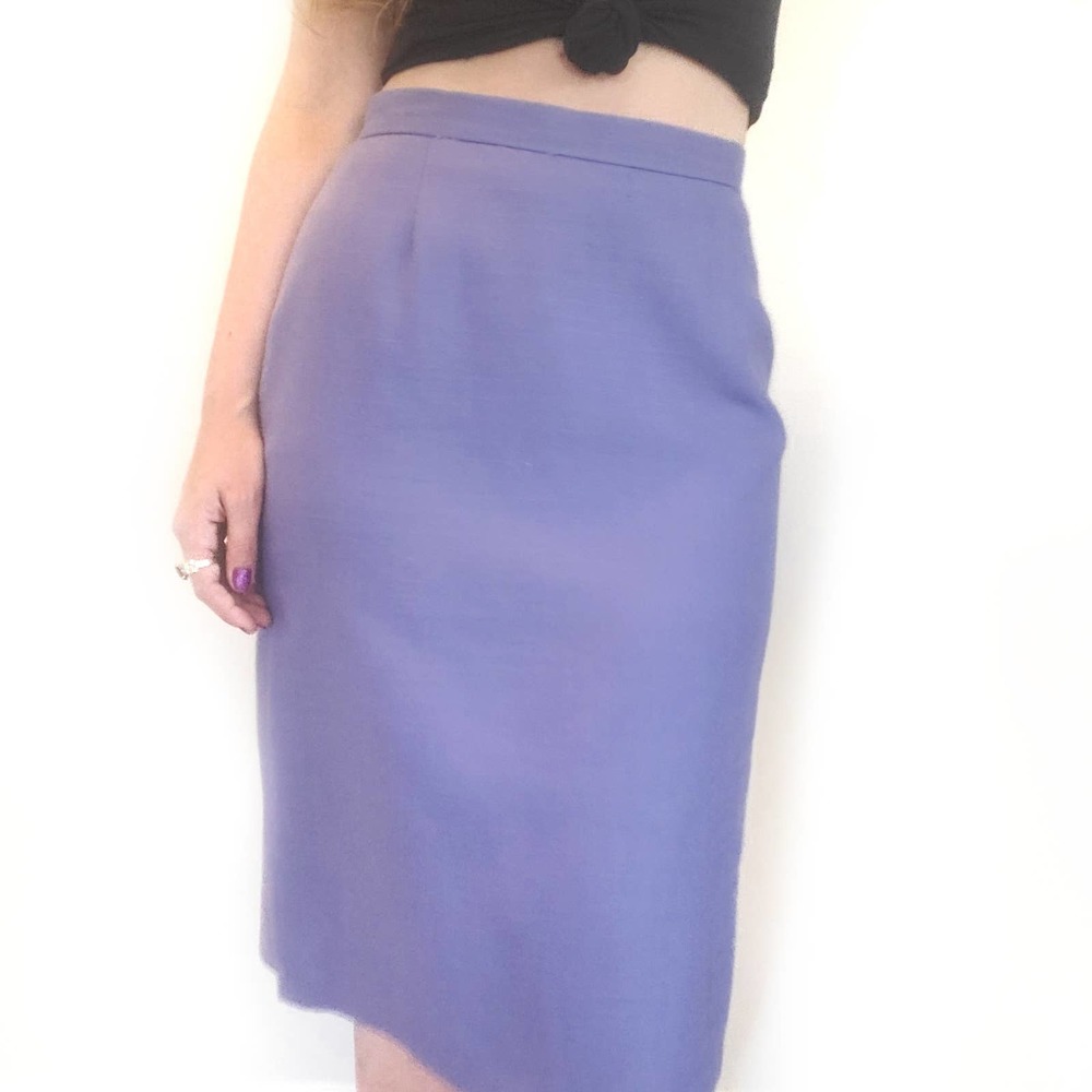 Vintage | Purple Classic Pencil Skirt 12
